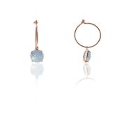 Söğütlü Silver SGTL5679 Açık Mavi Kristalize Küpe