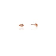 Söğütlü Silver SGTL7930 925 Ayar Gümüş Rose Zirkon Taşlı Mini Pırlanta Modeli Balık Küpe