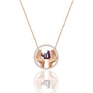 Söğütlü Silver SGTL8580 Gümüş Üç Boyutlu M Harfi Rose Kolye