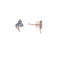 Söğütlü Silver SGTL8682 Rose Mistik Taşlı Minik Çiçek Gümüş Kadın Küpe