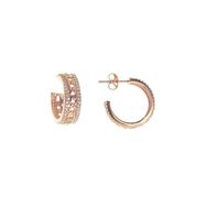 Söğütlü Silver SGTL8705 Rose Yarım Halkalı Zincir Modeli Gümüş Kadın Küpe