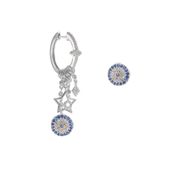 Söğütlü Silver SGTL8718R Nazar Modeli Rodajlı Şans Gümüş Küpe
