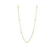 Söğütlü Silver SGTL8729 Altın Renk Gümüş 45 cm Yaldızlı Top Zincirli Kadın Kolye