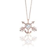 Söğütlü Silver SGTL8747 Rose Renk Gümüş Kalpli Çapa Ok Kadın Kolye