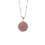 Söğütlü Silver SGTL8753 Rose Renk Gümüş Top Zincirli Hz Süleyman Mührü Kadın Kolye