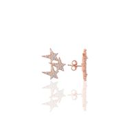Söğütlü Silver SGTL9471 Zirkon Taşlı Yıldızlar Gümüş Küpesi