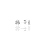 Söğütlü Silver SGTL9723RODAJ Zirkon Taşlı Mini Yonca Gümüş Küpe