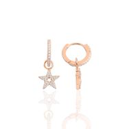 Söğütlü Silver SGTL9763 Yıldız ve Kutup Yıldızı Halka Gümüş Küpe