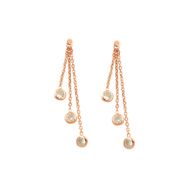 Söğütlü Silver SGTL9842ROSE Beyaz Taşlı Rose Halka Gümüş Küpe