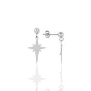 Söğütlü Silver SGTL9847 Rodyumlu Kutup Yıldız Modeli Gümüş Küpe