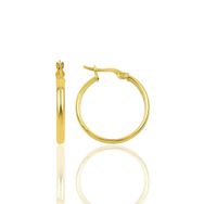 Söğütlü Silver SGTL9930GOLD Gümüş 24 Mm Altın Rengi Halka Küpe