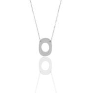Söğütlü Silver TYC00220604174 Gümüş Rodyumlu Üç Boyutlu Minimal O Harf Kolye