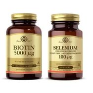Solgar Biotin 5000 mcg 50 Kapsül + Selenium 100 Tablet