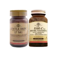 Solgar Gentle Iron 17 mg 90 Kapsül + Solgar Ester C Plus 1000 mg 30 Tablet