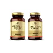 Solgar Vitamin D3 1000 IU 100 Tablet + Solgar Vitamin C 1000 mg 90 Tablet