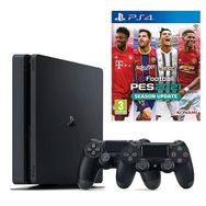 Sony Playstation 4 Slim 500 GB Oyun Konsolu + 2. Playstation Kol + PES 2021 PS4 Oyun