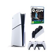 Sony Playstation 5 Beyaz Slim Cd + 2. DualSense Ps5 Kol+Şarj İstasyonu