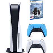 Sony Playstation 5 CD Girişli Oyun Konsolu + 2. Dualsense Mavi Kol + God Of War Ragnarok Oyun