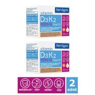 Sorvagen Vitamin D3 K2 1000 IU 2x20 ml Damla