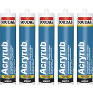 Soudal Acryrub 500 gr 5'li Paket Tüm Renkler Meşe Silikonize Mastik