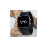 Spectrum ST-303549 Unisex Siyah Kare Dijital Led Silikon Kordonlu Kol Saati