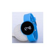 Spectrum ST-303586 Yuvarlak Dijital Led Mat Mavi Silikon Kordonlu Unisex Kol Saati