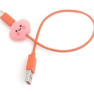 Spelt Pink Cloud Kaplama Figür Şarj Kablosu Ucu Koruyucu
