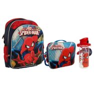 Spiderman Okul Çantası Beslenme Çantası Matara 3'lü Set