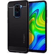 Spigen Xiaomi Redmi Note 9 Rugged Armor Siyah Mat Cep Telefonu Kılıfı