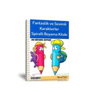 Spiralli Fantastik ve Sevimli Karakterler Boyama Kitabı Enine Boyuna Eğitim