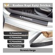 Ssangyong 4 Adet Karbon Kapı Eşiği Sticker
