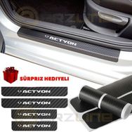 Ssangyong Actyon 4 Adet Karbon Kapı Eşiği Sticker