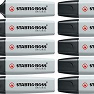 Stabilo Boss 10'lu İpek Grisi Pastel Fosforlu Kalem