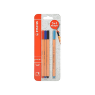 Stabilo Point 88 3+1 Blister Kırmızı-Mavi-Siyah Keçe Uçlu Kalem
