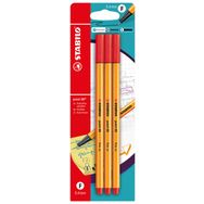 Stabilo Point 88 Fineliner 3x10'lu Kırmızı Kalem