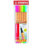 Stabilo Point 88 Neon 6'lı Paket Keçe Uçlu Kalem