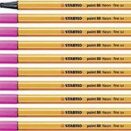 Stabilo Point 88 Neon Pembe 10'lu Keçe Uçlu Kalem