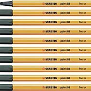 Stabilo Point 88 Zeytin Yeşili 10'lu Keçe Uçlu Kalem