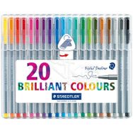 Staedtler 0.3 mm 20'li Triplus Fineliner İnce Uçlu Keçeli Kalem