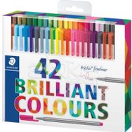 Staedtler 0.3 mm 42'li Set Triplus Fineliner İnce Uçlu Keçeli Kalem