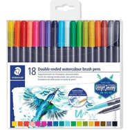 Staedtler 3001 TB18 1.0-6.0 mm 18'li Marsgraphic Duo Fırçalı Çift Taraflı Keçeli Kalem