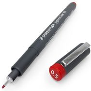 Staedtler 308 05-2 Pigment Liner Kırmızı 0.5 mm Kalem