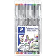Staedtler 30805-SSB6 Pigment Liner Karışık Renk 0.5 mm 6'li Set Kalem