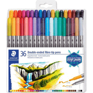 Staedtler 3200 TB36 3.0-0.8 mm 36'lı Çift Uçlu Keçeli Kalem