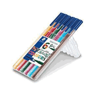 Staedtler 323 SB6CS2 Triplus Color Üçgen Natural Renkler 1.0 mm 6'li Set Keçeli Kalem