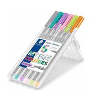 Staedtler 334 SB6CS10 6'lı Fineliner Pastel Renkler İşaretleme Kalemi