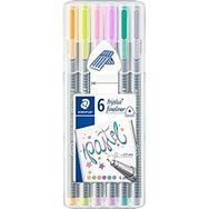 Staedtler 334 SB6CS102 Pastel Renk 0.3 mm 6'lı Set Triplus Üçgen Fineliner