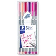 Staedtler SB6CS6 334 Triplus 0.3 mm 6'lı Flamingo Fineliner Kalem