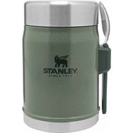 Stanley 0.40 lt Hammertone Green Yeşil Klasik Kaşıklı Paslanmaz Çelik Yemek Termosu