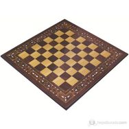 Star Polyester Ceviz Küçük 29x29 cm Satranç Sehpası